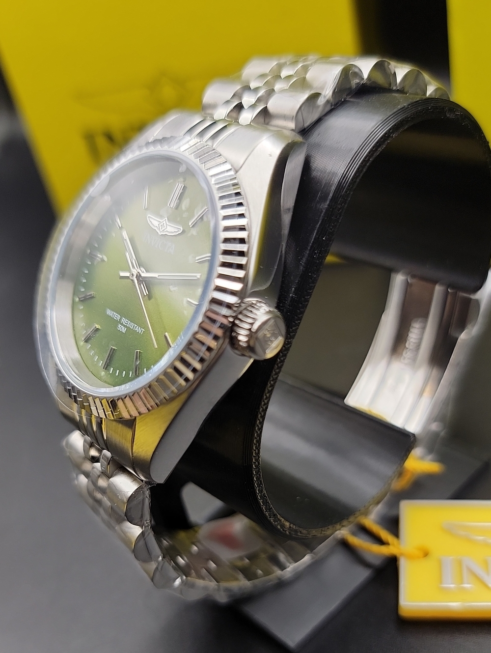 NEW Invicta Specialty Women's Watch - 36mm. Steel Green Dial Flutted Bezel 49217 - Picture 4 of 9